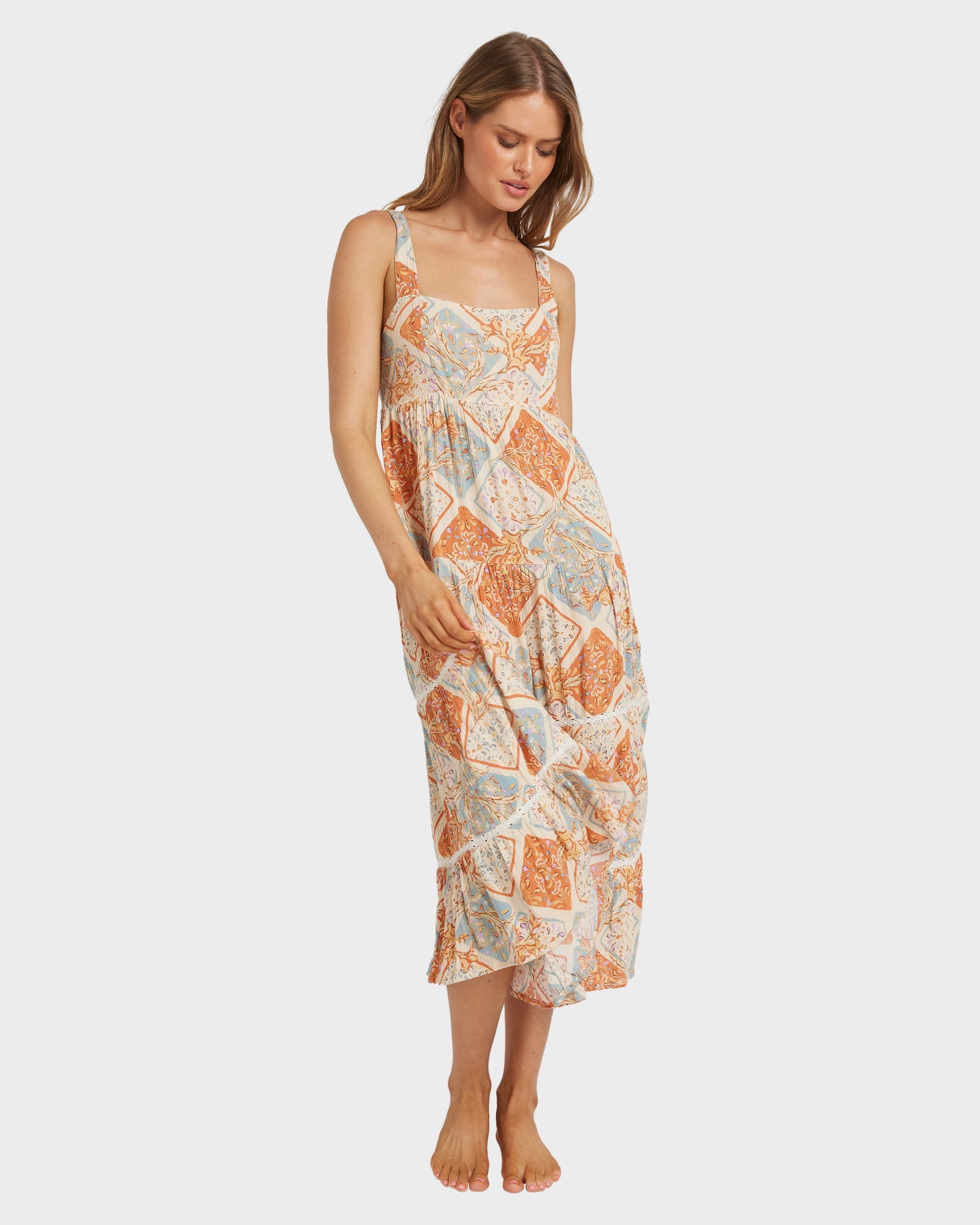 Womens Forever Folk Midi Dress