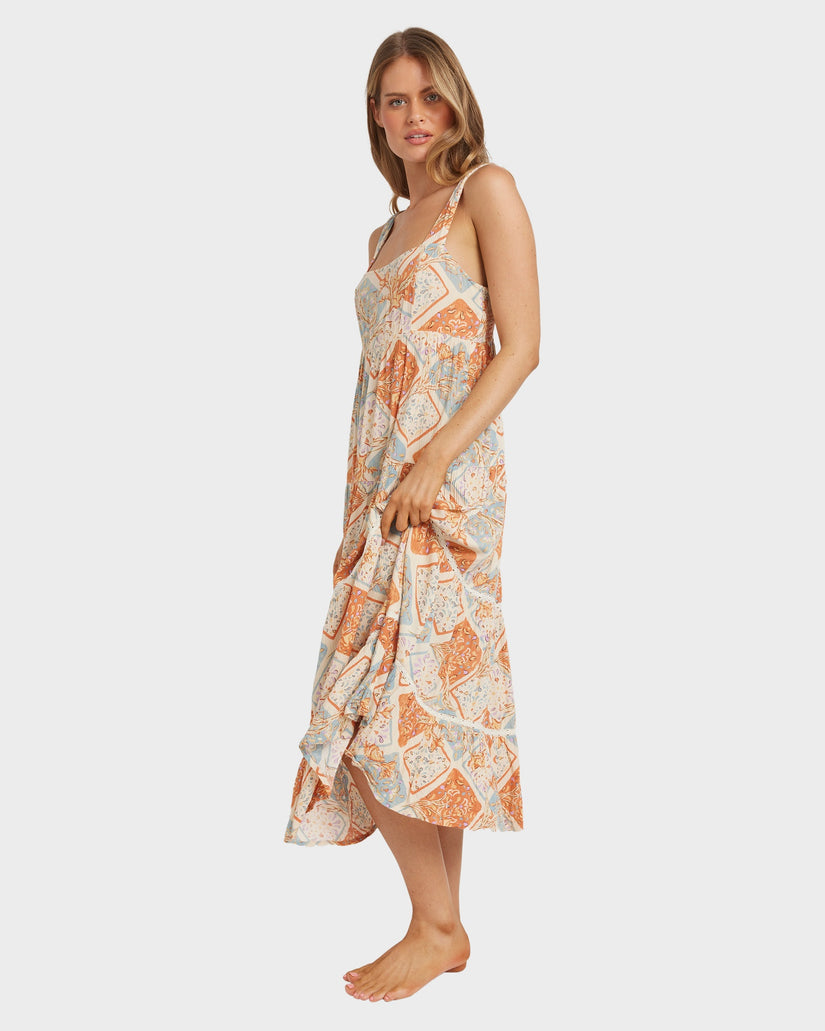 Womens Forever Folk Midi Dress