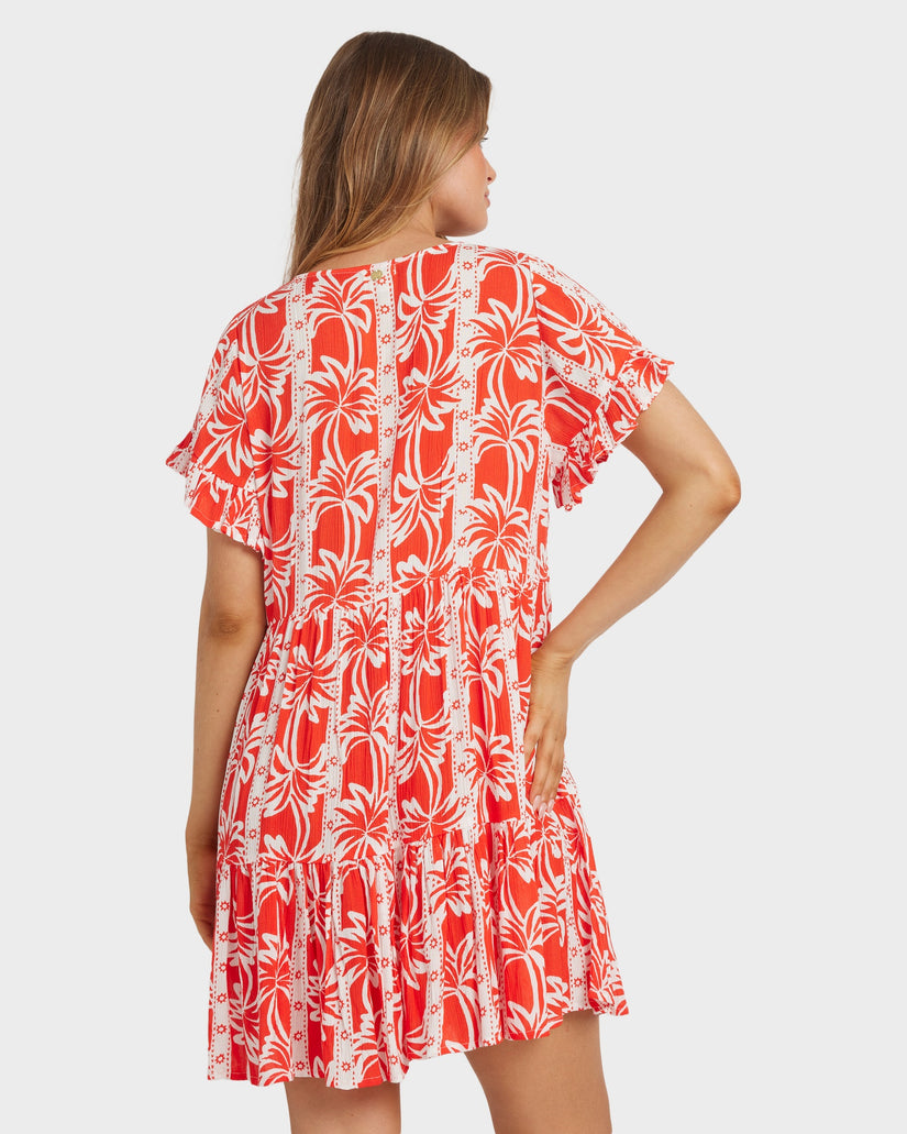 Womens Row Of Palms Mini Dress