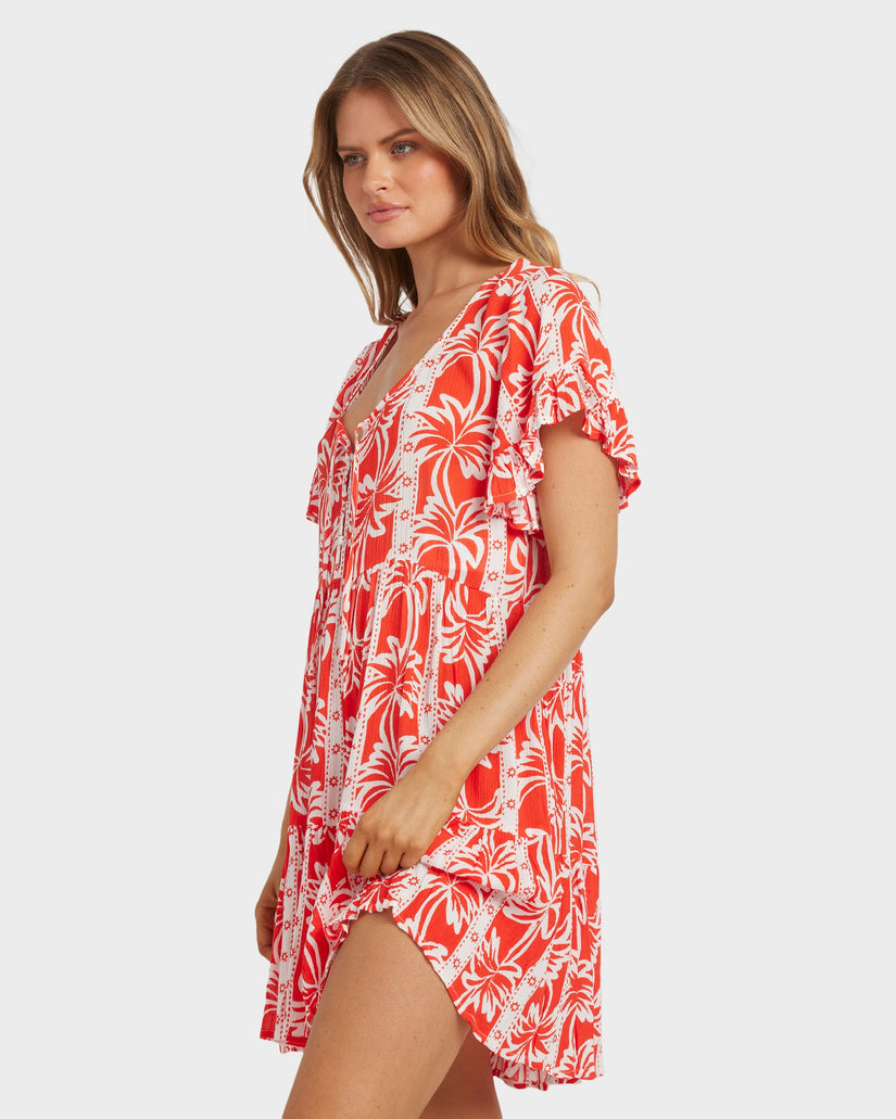 Womens Row Of Palms Mini Dress