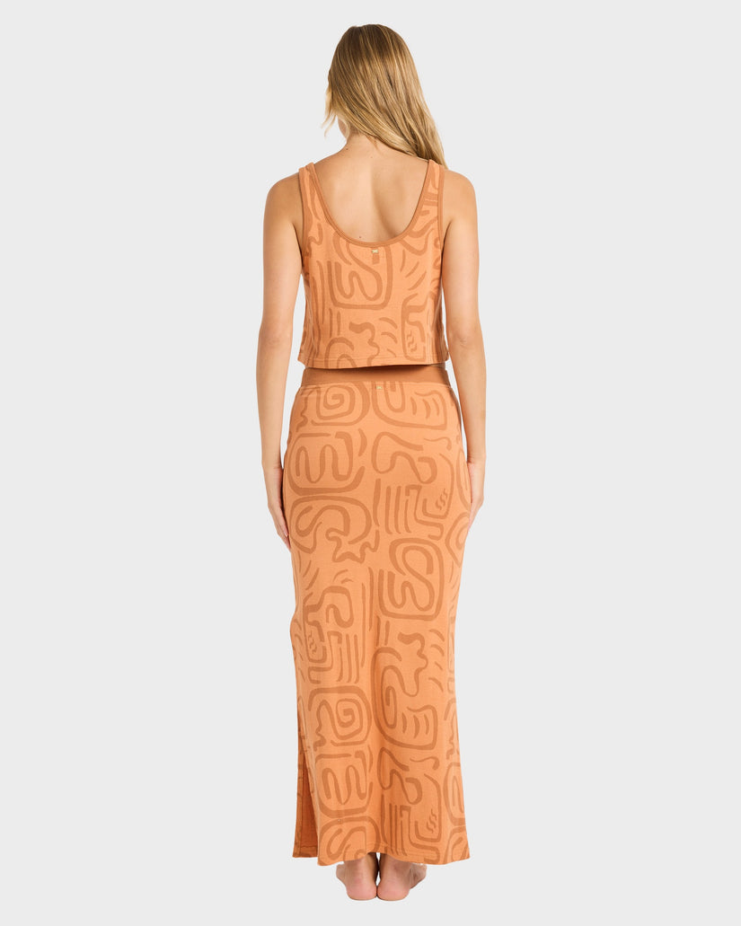 Womens Embers Knit Midi Skirt
