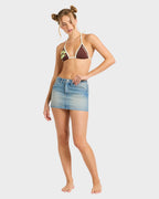 Womens Funster Denim Mini Skirt