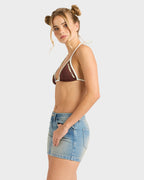 Womens Funster Denim Mini Skirt
