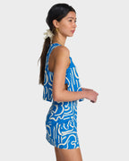 Womens Wave Washed Midi Skirt