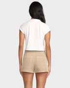 Womens Free Fall Cord Denim Shorts