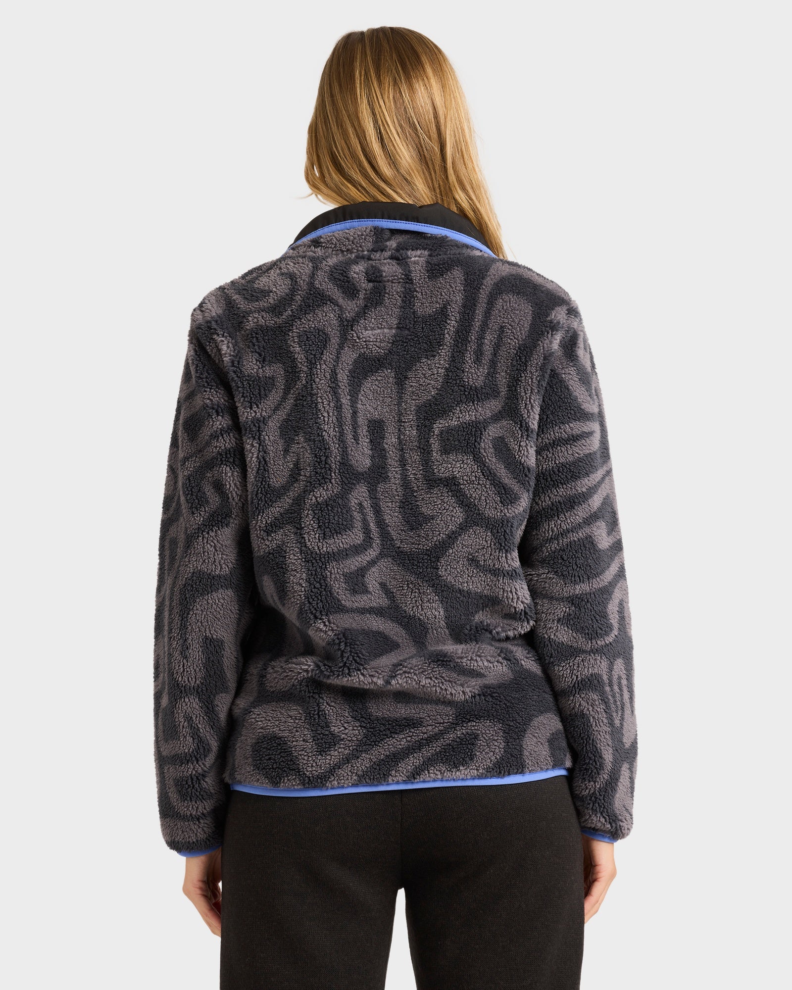 Womens Switchback Mock Neck Fleece Top