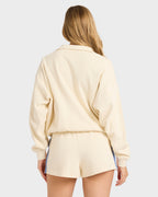 Womens Classic Feels Half Zip Fleece Top