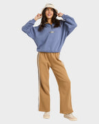 Womens Wave Break Half Zip Fleece Hoodie