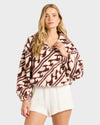 Womens Dark Wave Half Zip Fleece Top