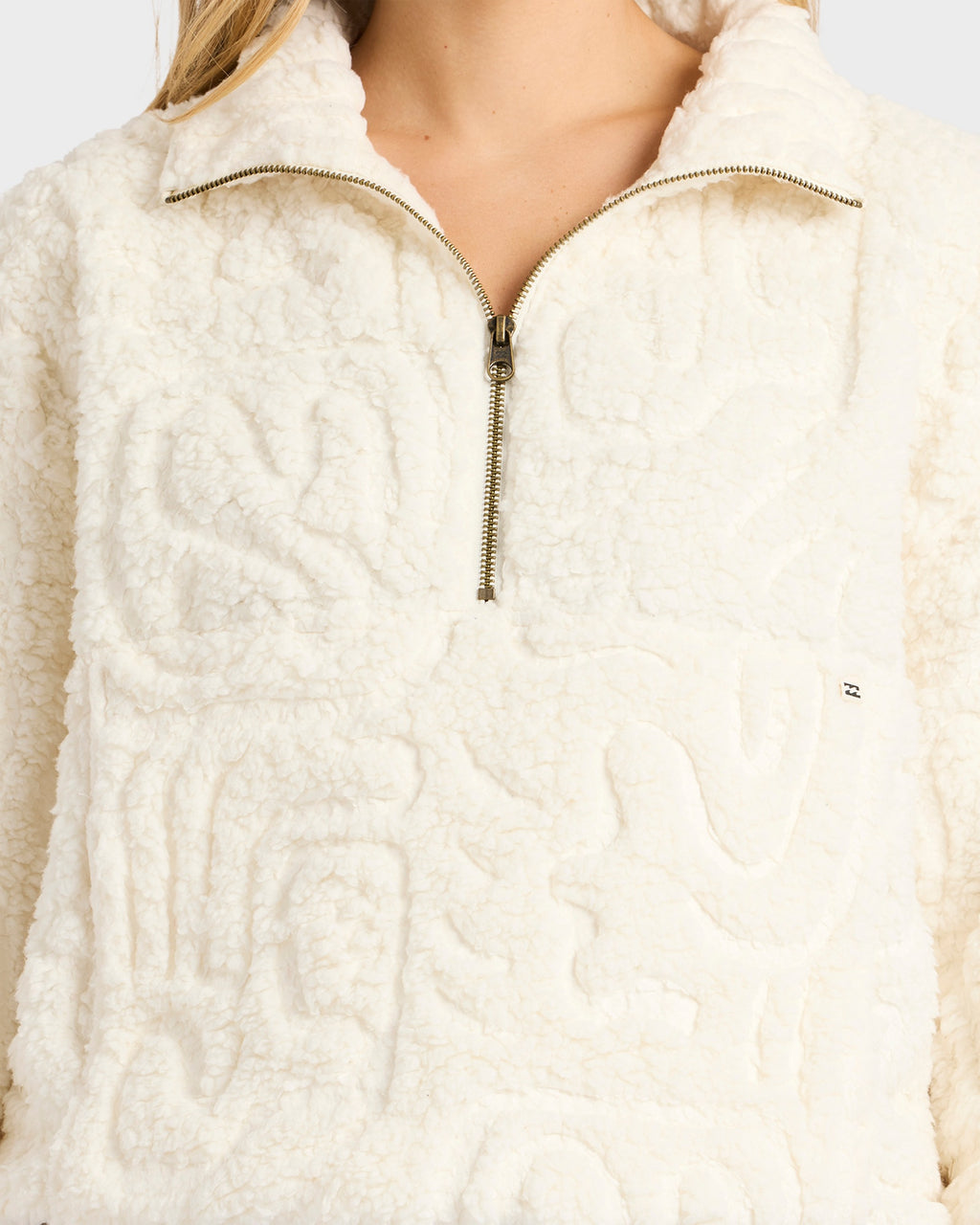 Womens Le Love Half Zip Fleece Top