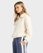 Womens Le Love Half Zip Fleece Top