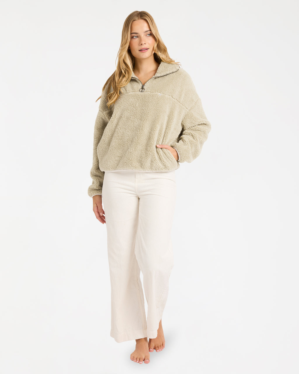 Womens Groovin Half Zip Fleece Top
