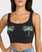 Womens Vacation Soil Cropped Tank