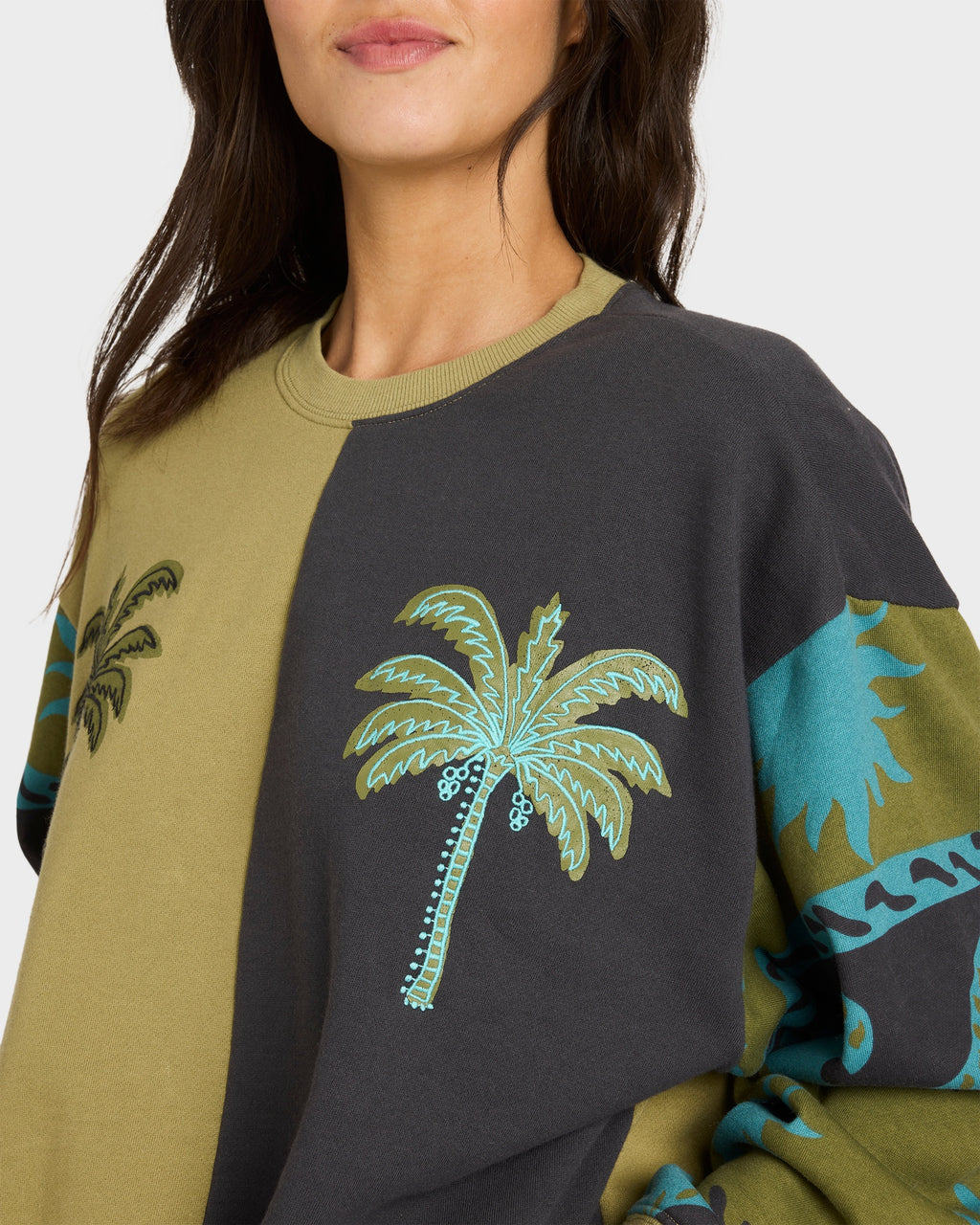 Womens Split Palm Crew Neck