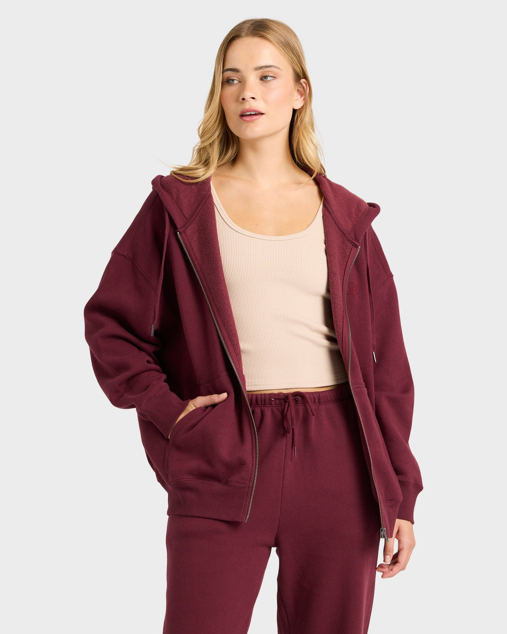 Womens Wave Essentials Zip Pullover Hoodie