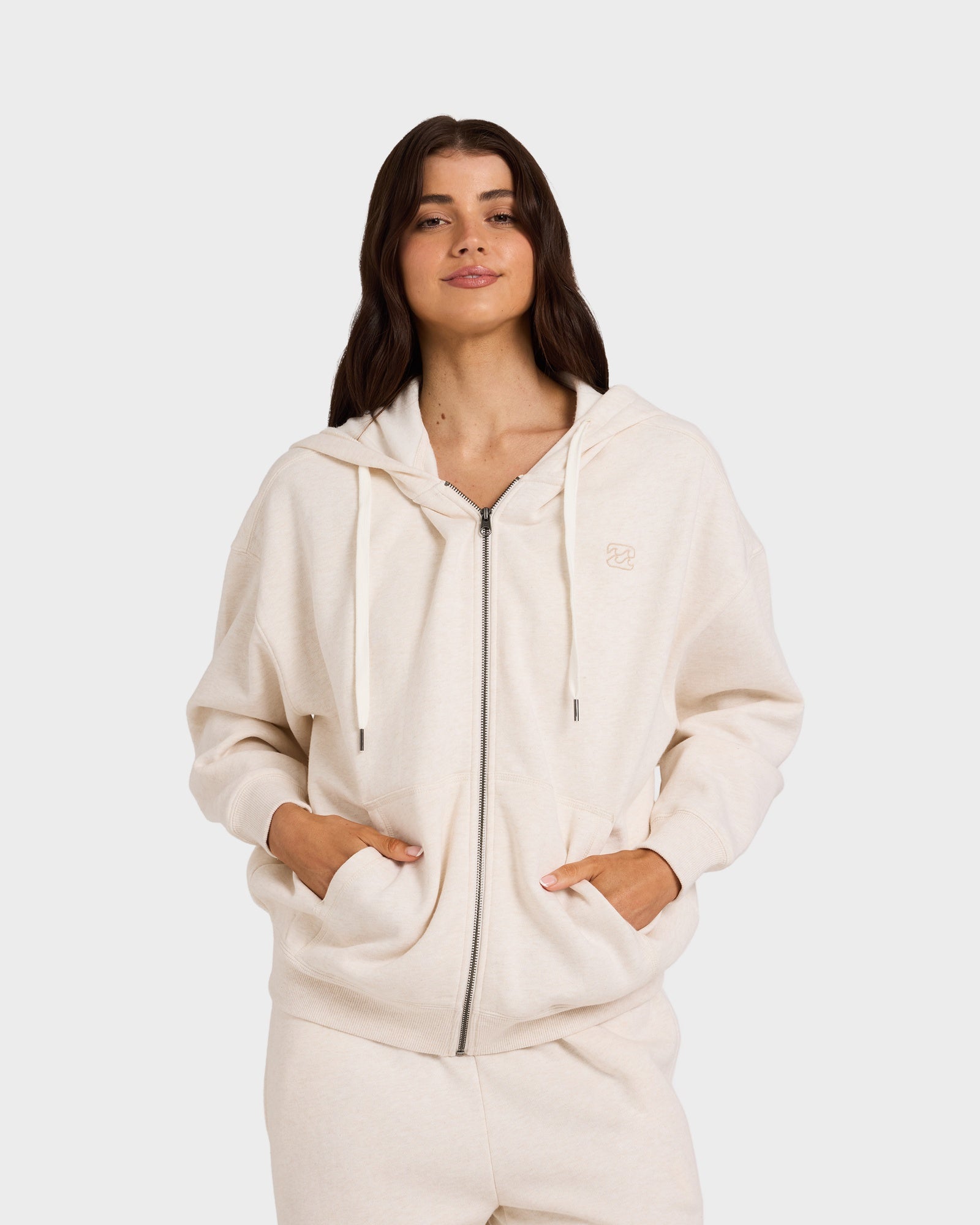 Womens Wave Essentials Zip Pullover Hoodie