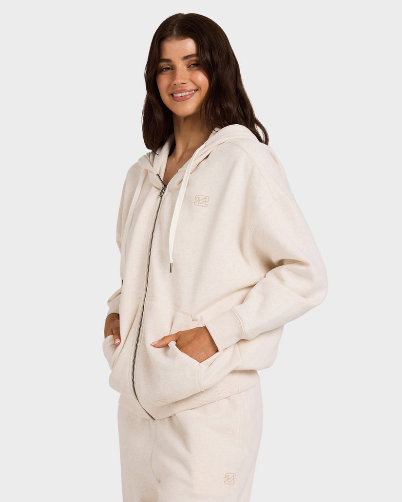 Womens Wave Essentials Zip Pullover Hoodie