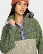 Womens Horizon Mock Neck Fleece Top