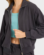 Womens The Avery Zip Fleece Top