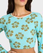 Womens Last Summer Cropped Long Sleeve Rashvest