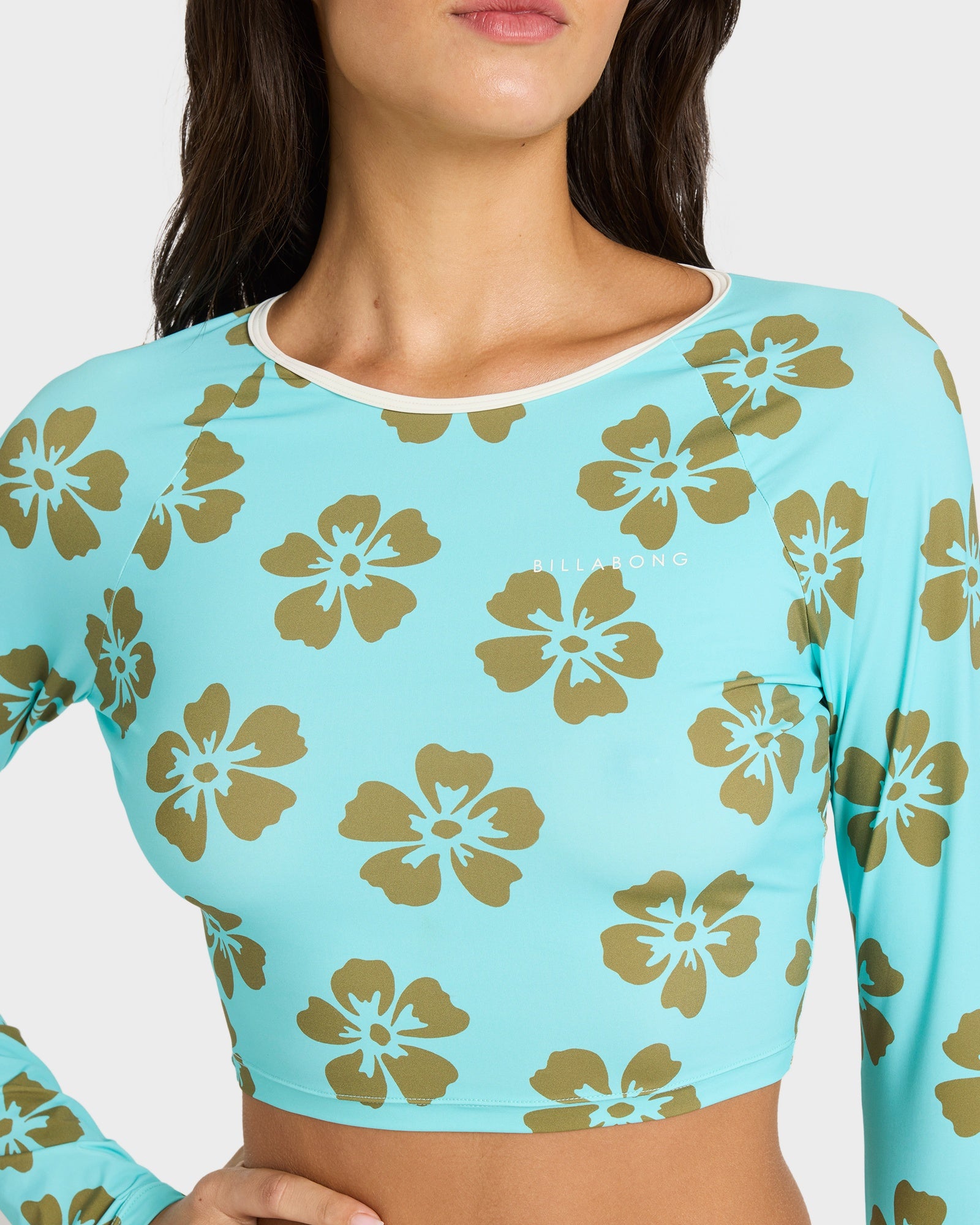 Womens Last Summer Cropped Long Sleeve Rashvest