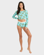 Womens Last Summer Cropped Long Sleeve Rashvest