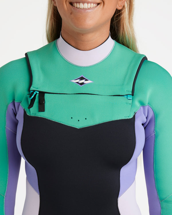 Womens 3/2Mm Salty Dayz Chest Zip Wetsuit
