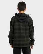 Boys 8-16 Baja Surf Hooded Flannel Shirt
