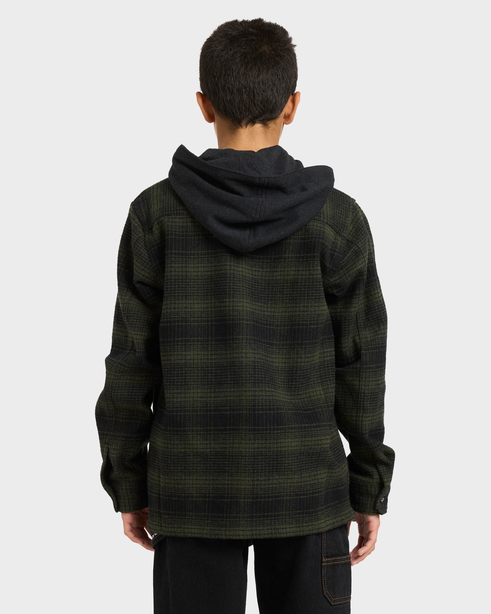 Boys 8-16 Baja Surf Hooded Flannel Shirt