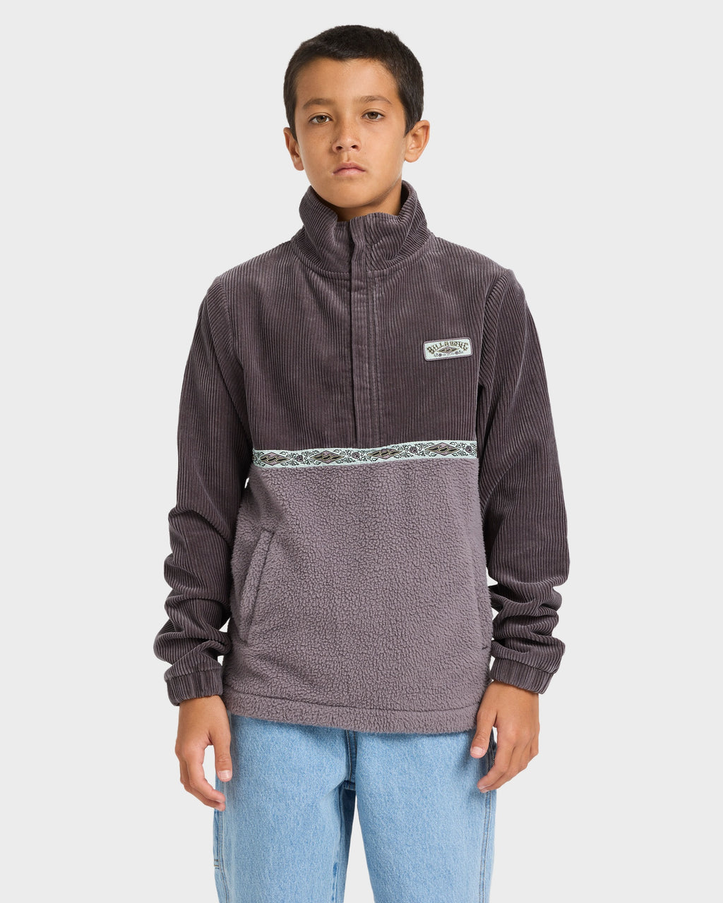 Boys 8-16 Space Lobs Mock Neck Fleece Top