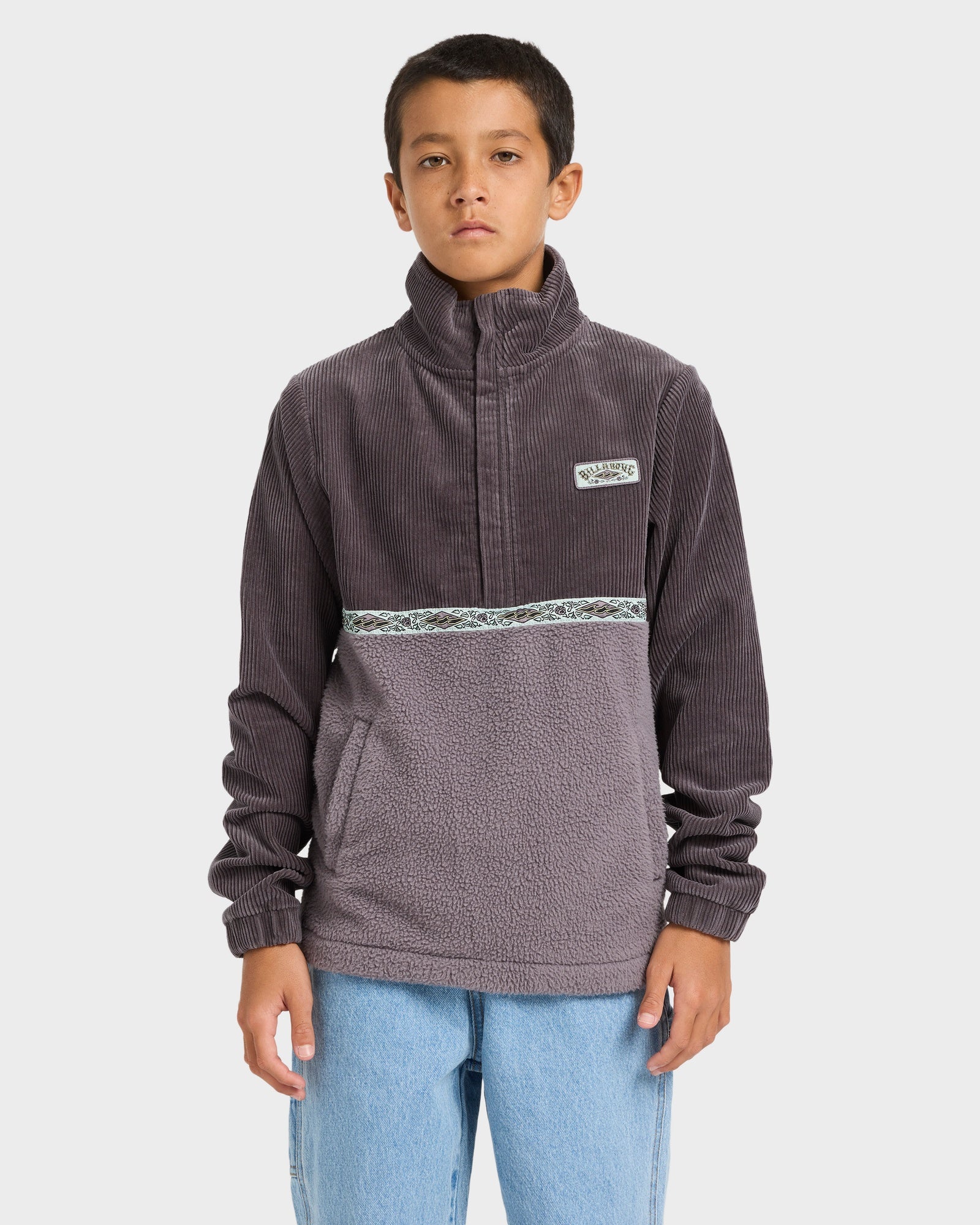 Boys 8-16 Space Lobs Mock Neck Fleece Top
