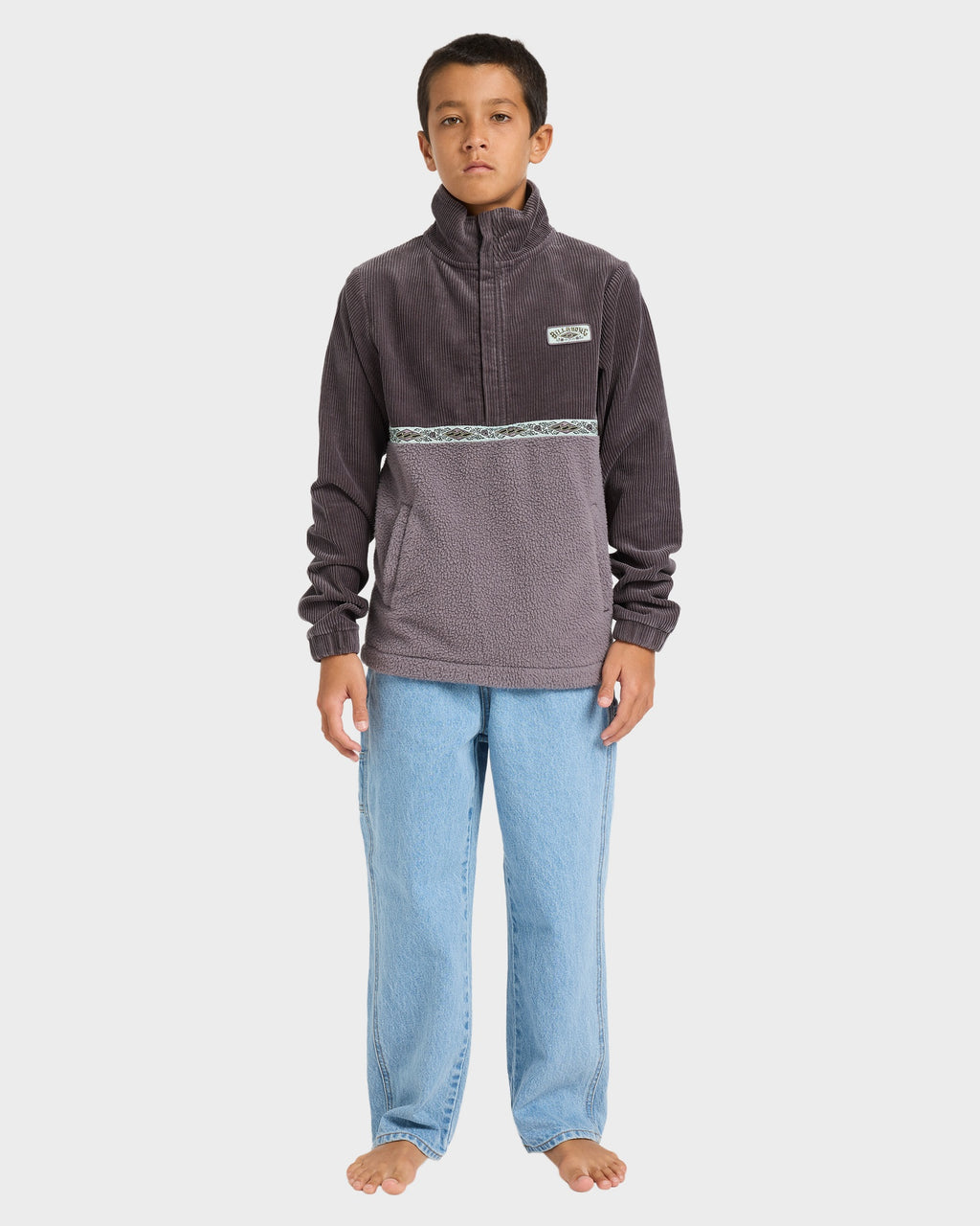 Boys 8-16 Space Lobs Mock Neck Fleece Top