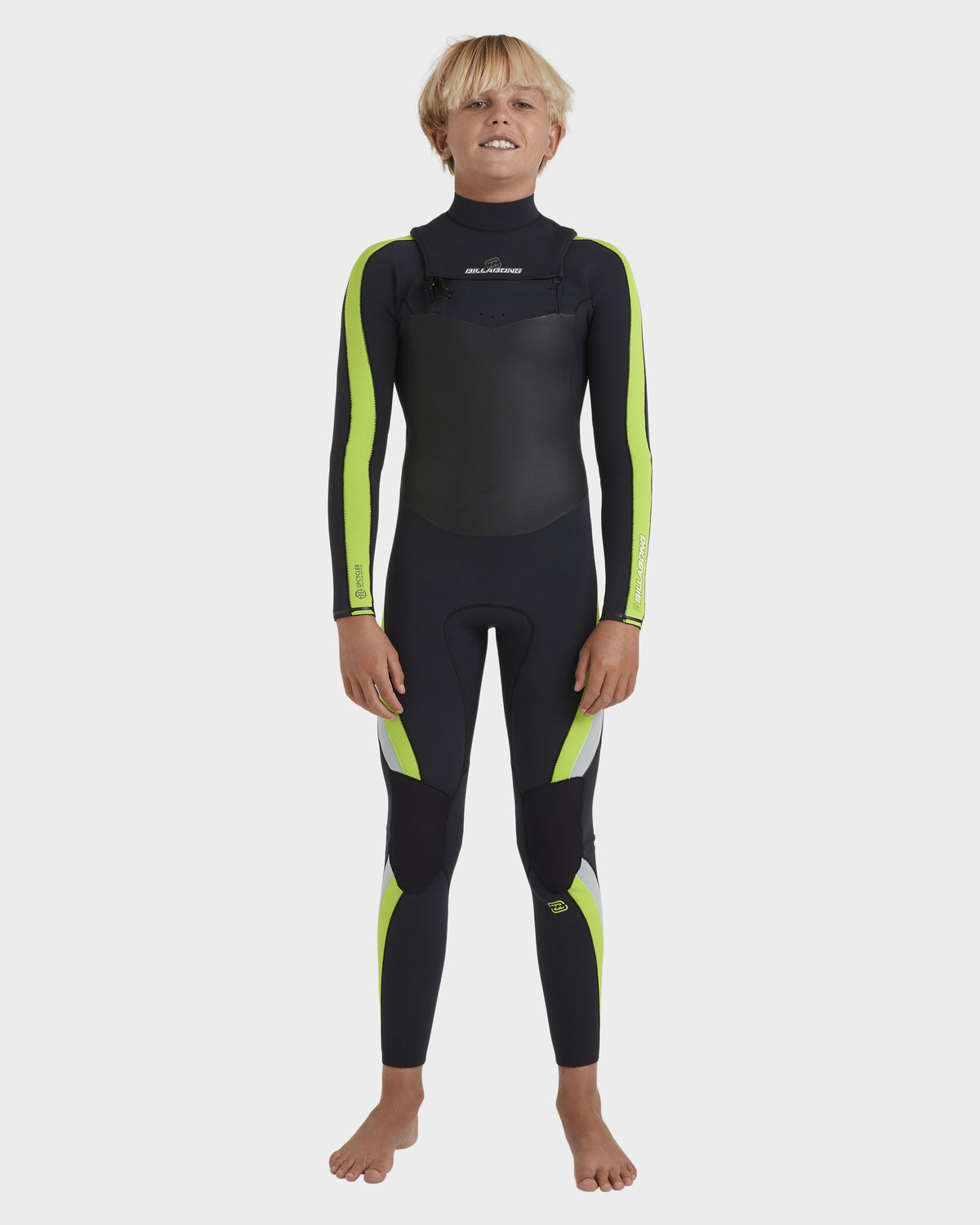 Boys 8-16 3/2 Oscillator Chest Zip Wetsuit