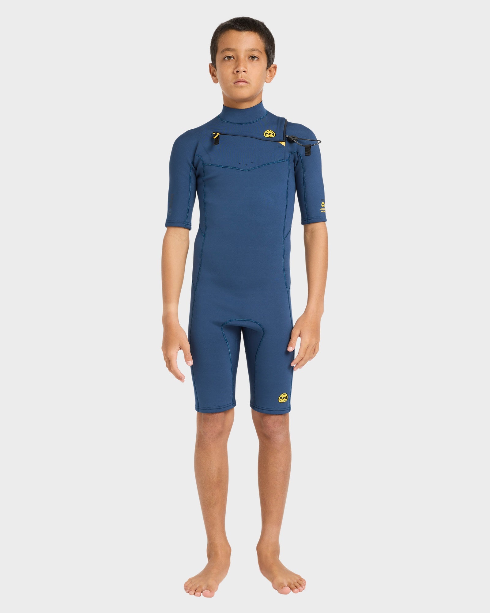 Boys 8-16 2/2Mm Absolute Natural Chest Zip Gbs Springsuit