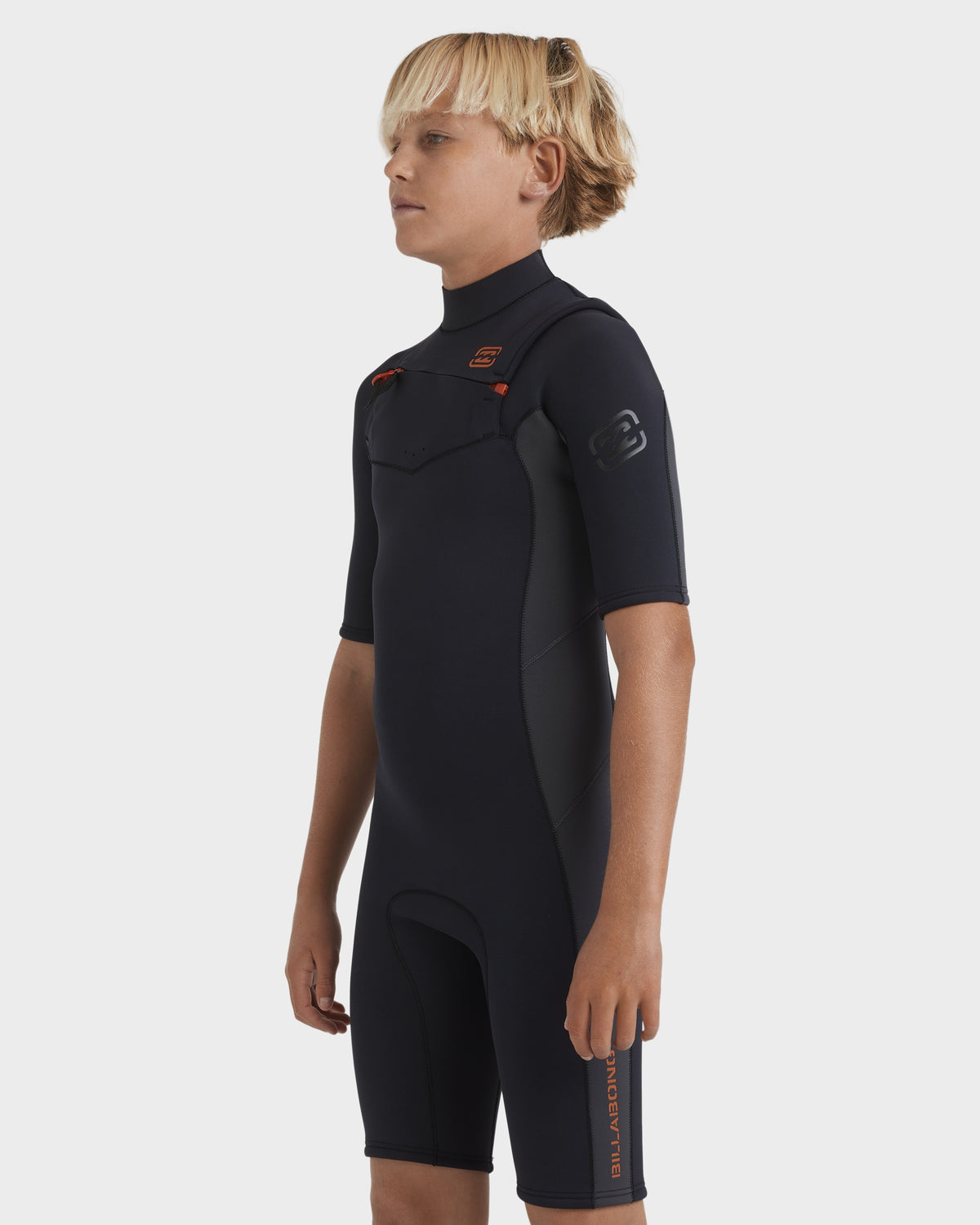 Boys 8-16 2/2Mm Absolute Natural Chest Zip Gbs Springsuit