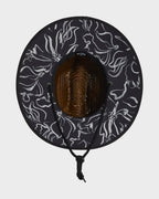 Mens Tides Print Straw Hat