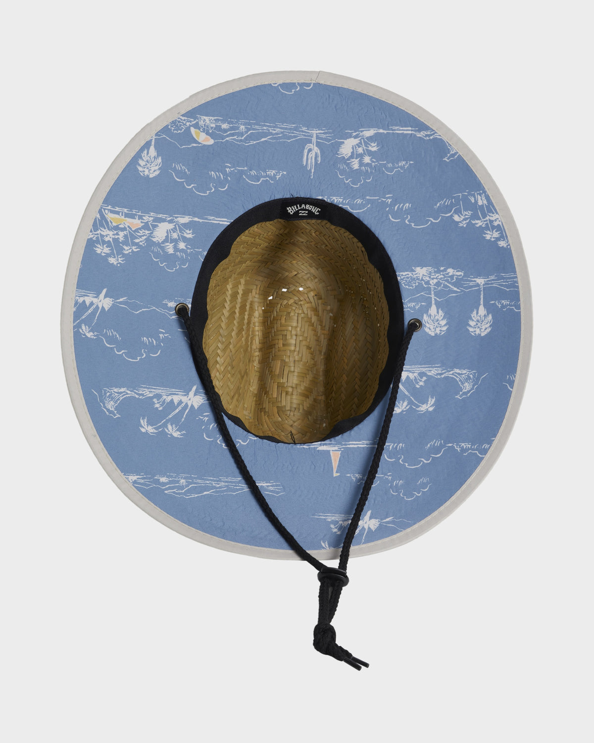 Mens Tides Print Straw Hat