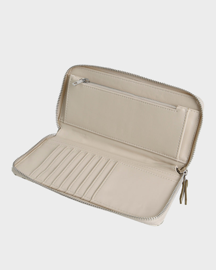 Womens Zip Around Bi-Fold Wallet