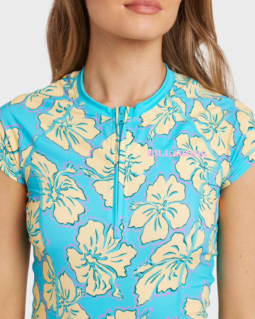 Womens Tropic Shift Short Sleeve Rash Vest