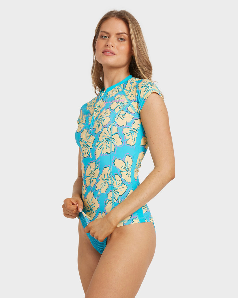 Womens Tropic Shift Short Sleeve Rash Vest