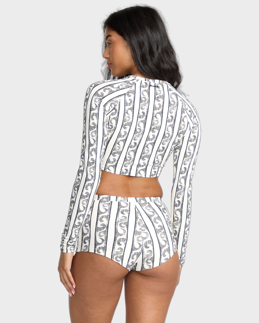 Womens Crop Upf 50 Long Sleeve Rash Vest