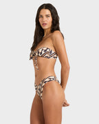 Womens Dark Wave Halter Bandeau Bikini Top