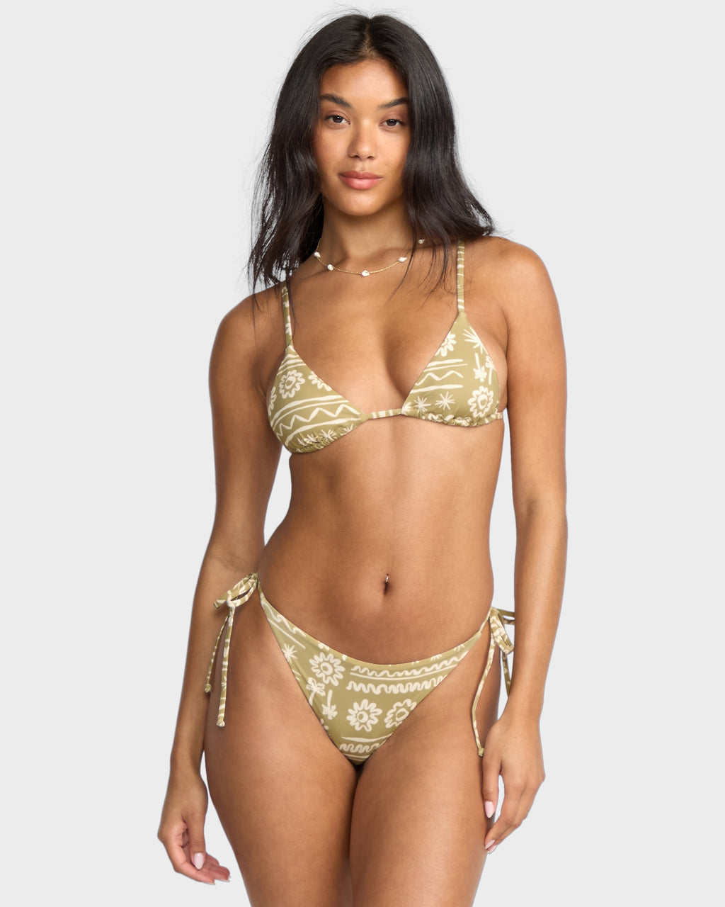 Womens Lost On You Mini Slide Tri Bikini Top