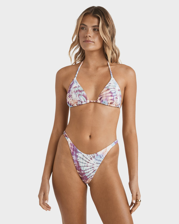 Womens Dyed Pretty Penelled Tri Bikini Top