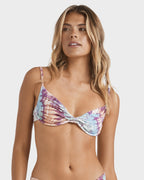 Womens Dyed Pretty Twisterd Demi Underwire Bikini Top
