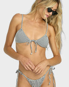 Womens Wave Check Bikini Top