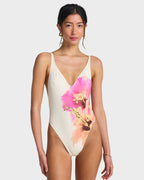 Womens Sunny Shore Deep V One Piece