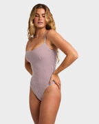 Womens Mini Wave Check One Piece Swimsuit