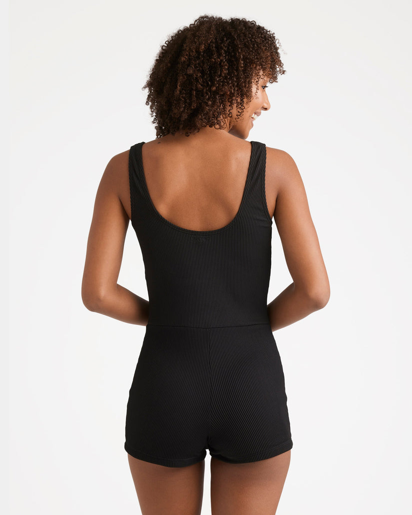 Womens Tanlines Retro Surf Bodysuit One Piece Swimsuit