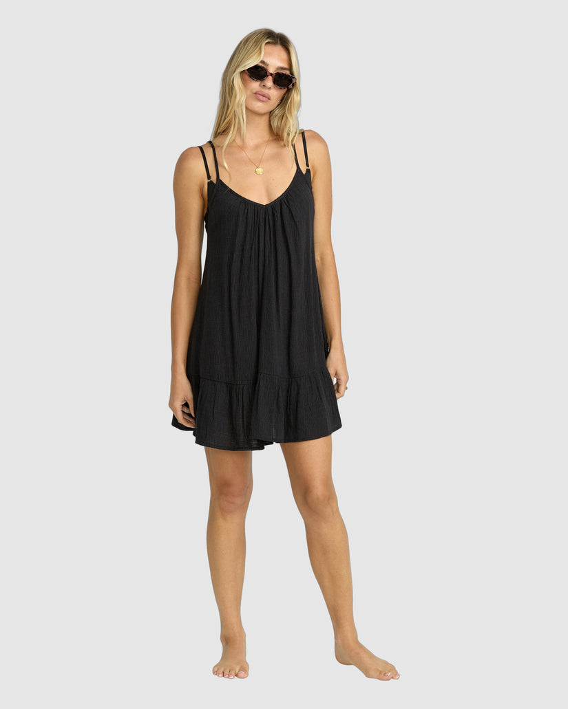 Womens Beach Vibes Cover-up Mini Dress